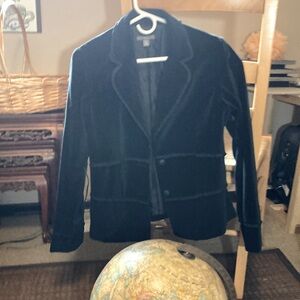 Apt. 9 Black Velvet Blazer semi-Formal Jacket